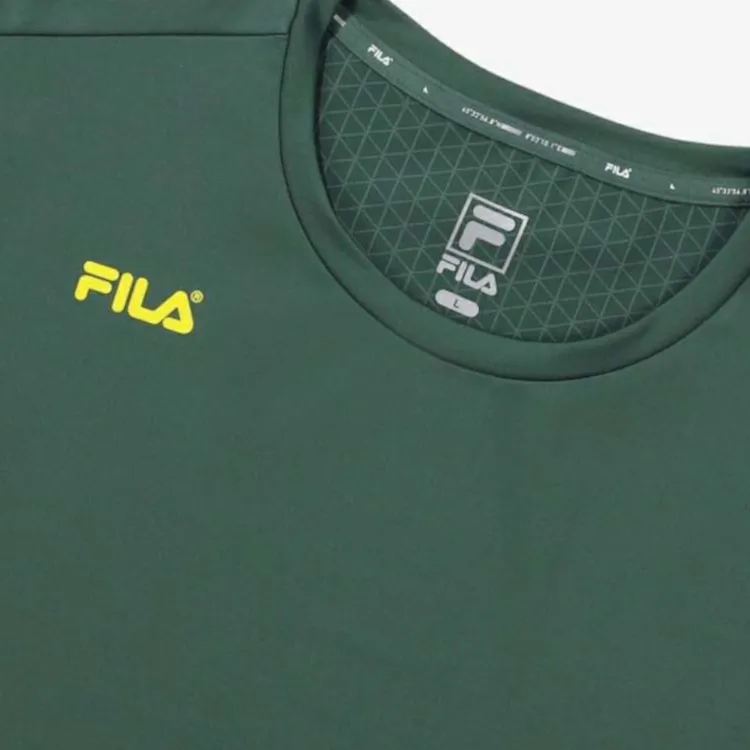 FILA Set in Sleeve T Shirt Unisex Green-2