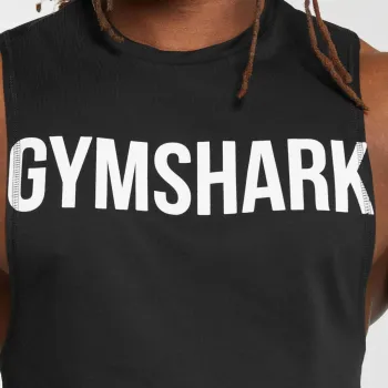 GYMSHARK Tank Tops Men Black