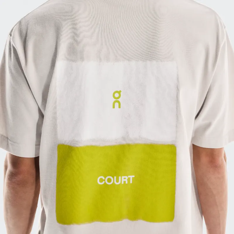 On Club T Graphic Tennis T Shirt Men's Silver-3
