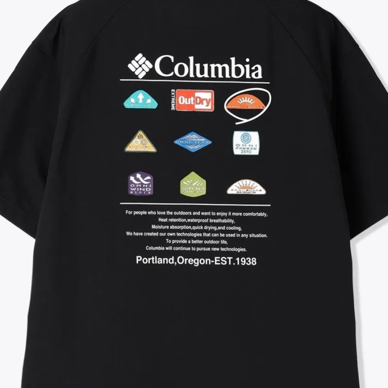 Columbia T Shirts Unisex Black-2