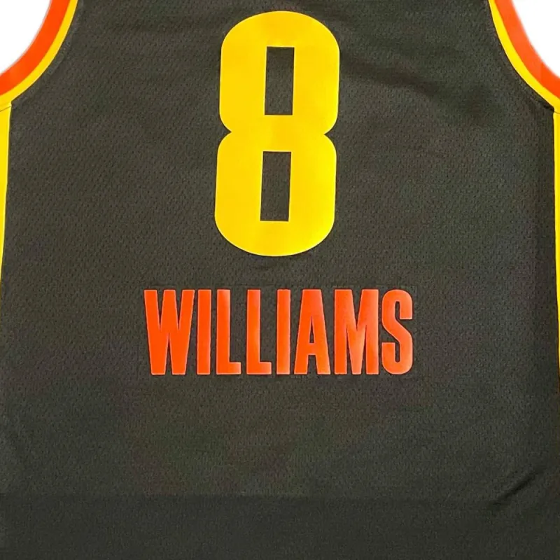 Nike x NBA Basketball Jersey Unisex Black Orange-2