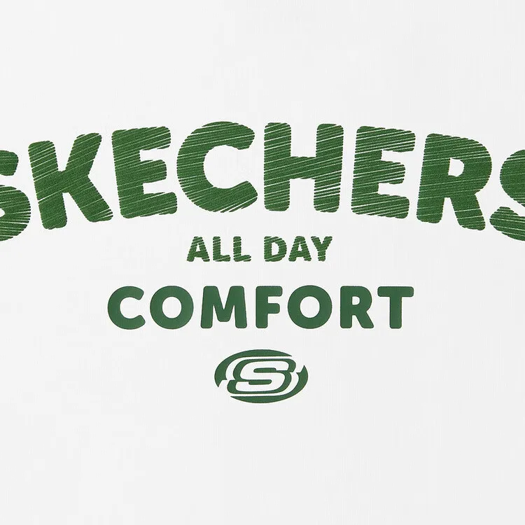 Skechers T Shirt Unisex Bright White 0019-2