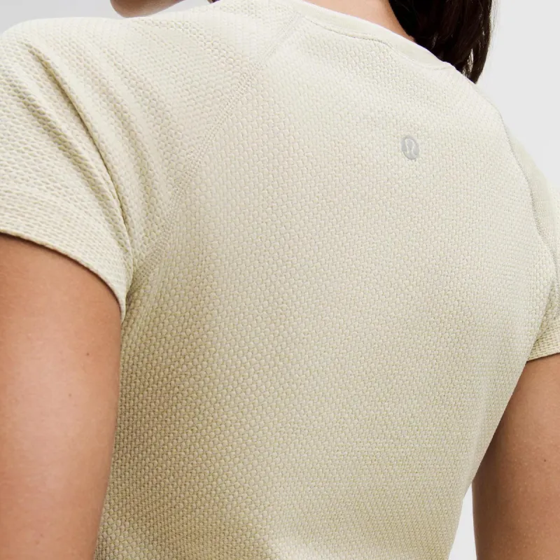 Lululemon Swiftly Tech Regular T Shirt Women's Light Cream Gemweave Butter Cream/Sheer Oak/White-4