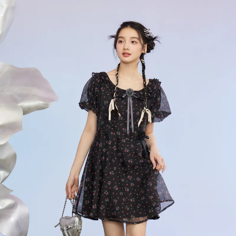 ZIHAN SS24 Short Sleeved Dress Women's-2