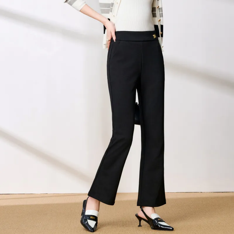 FENHONGMALI Casual Pants Women's Black-1