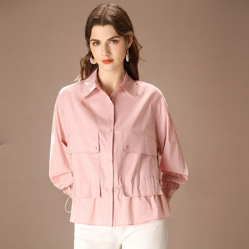 FENHONGMALI Shirts Women's Pink-1