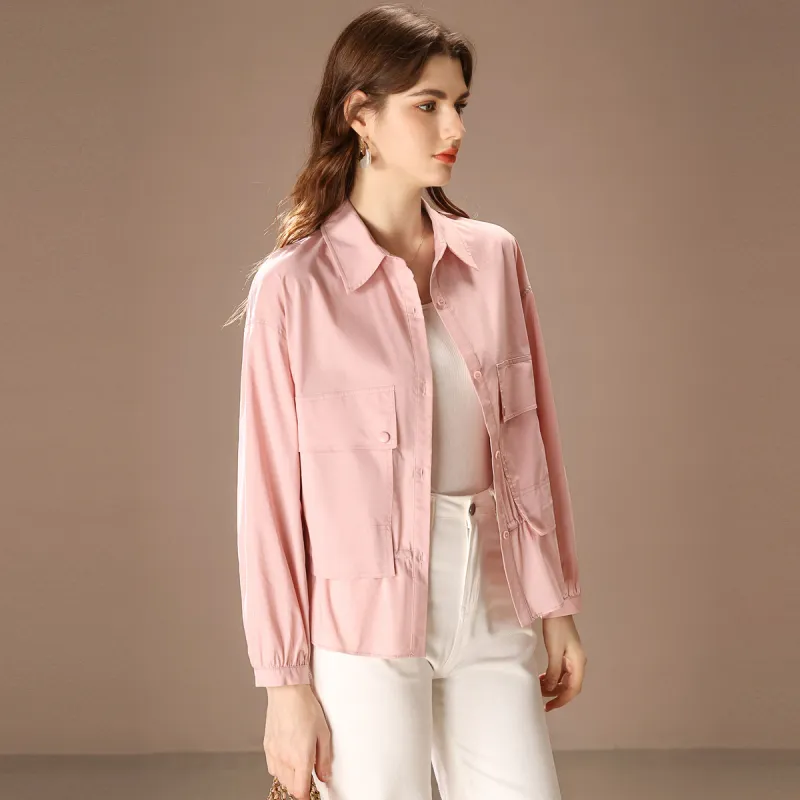 FENHONGMALI Shirts Women's Pink-3