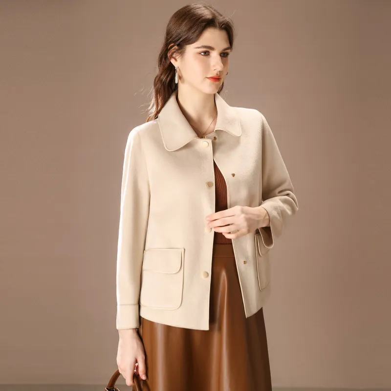 FENHONGMALI Coats Women's Beige-2