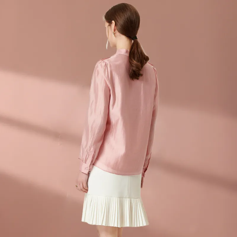 FENHONGMALI Shirts Women's Pink-0