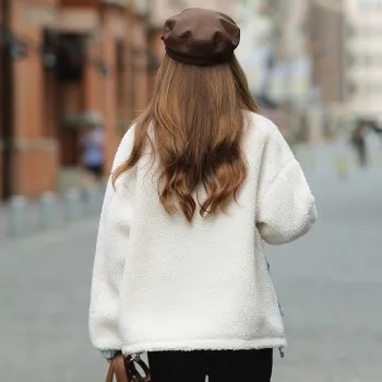 Emodues Velvet feel Coat Women's Beige