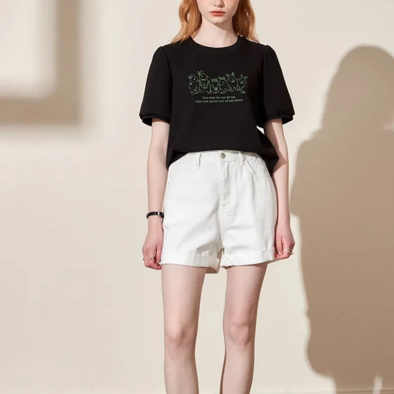 KUHNMARVIN Puff Sleeve T Shirt Women's-2