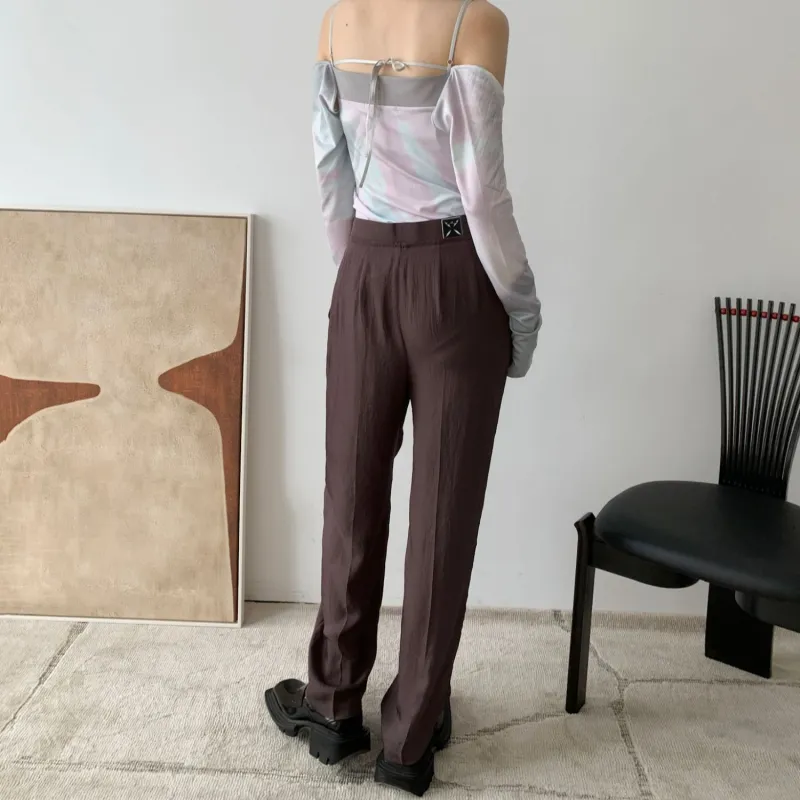 RODERIC WONG Casual Pants Women's Dark Red-2