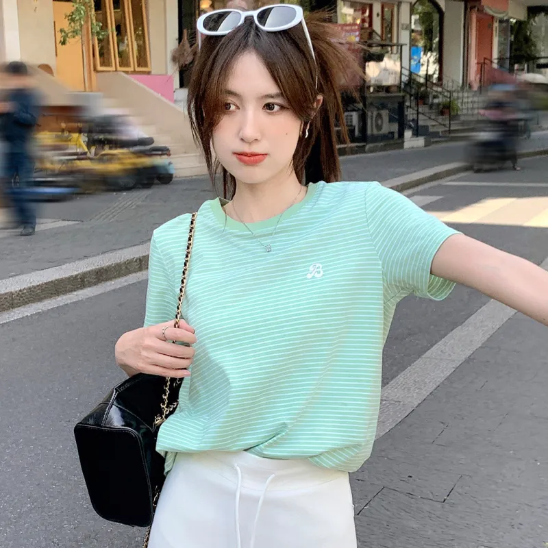 Tonlion T Shirt Women's Mint Green-3