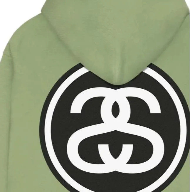 ★韓国の人気★【Stussy】★SS-LINK HOODIE★MOSS★ Stussy SS-Link Hoodie Gray M - POIZON