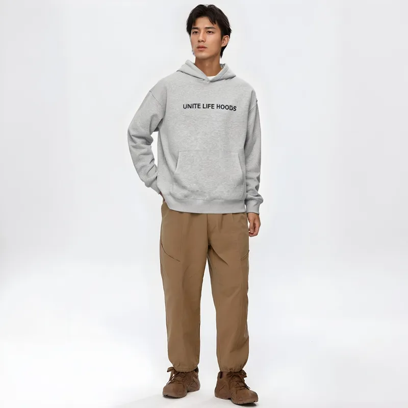 Unite Life HOODS Sweatshirt Unisex Black-4