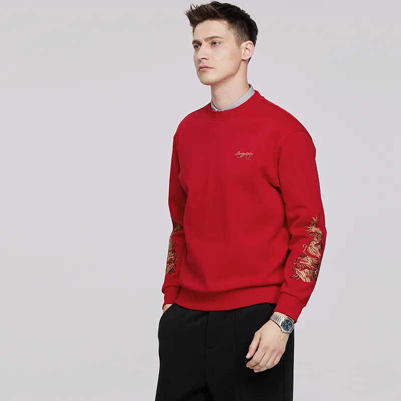 Dance With Wolves Sweatshirt Men's Red-3