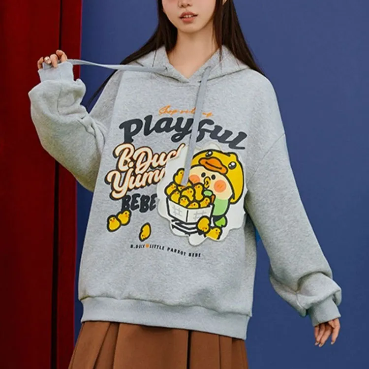 B.Duck x Bebe Sweatshirt Women's Light Gray-2