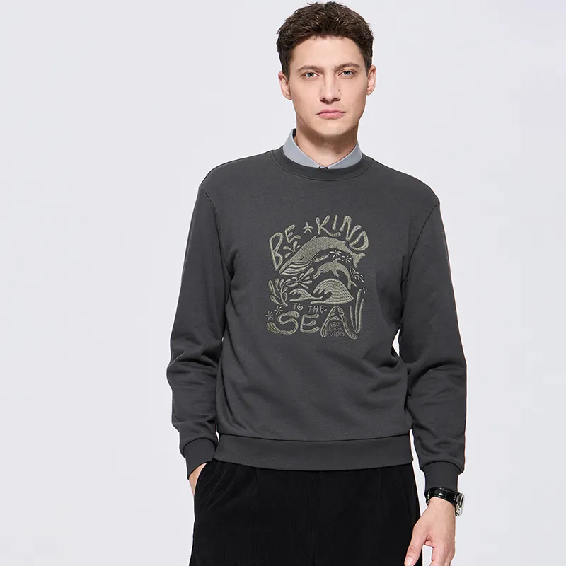 Dance With Wolves Sweatshirt Men's Dark Gray-2