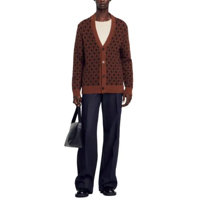 Sandro Knitwear Men Burgundy-2