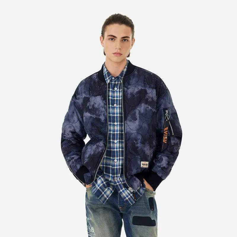 EVISU Coat Men's Black All Over Print-3