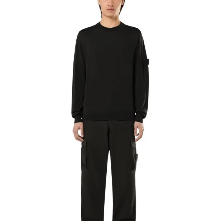 STONE ISLAND Logo Patch Crewneck Jumper-4
