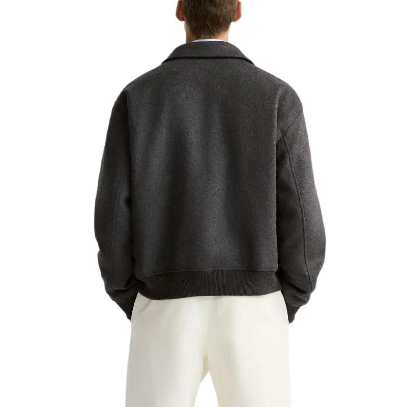 ZARA Puffer Jackets Men Gray-3