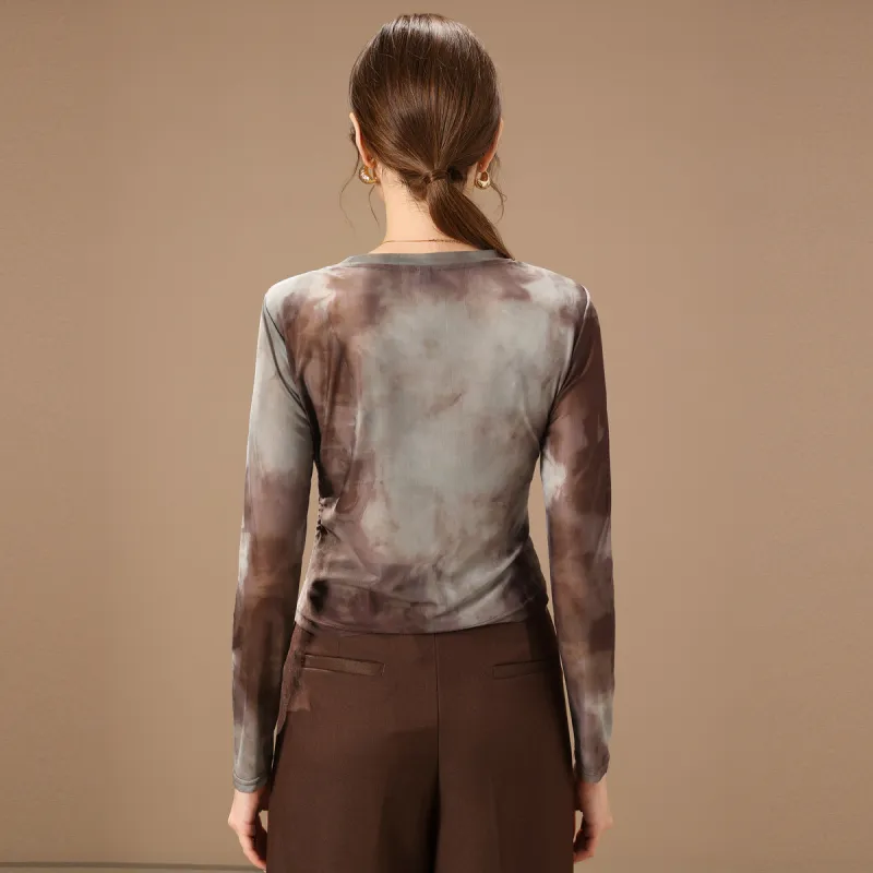 FENHONGMALI Shirt Women's Coffee-0