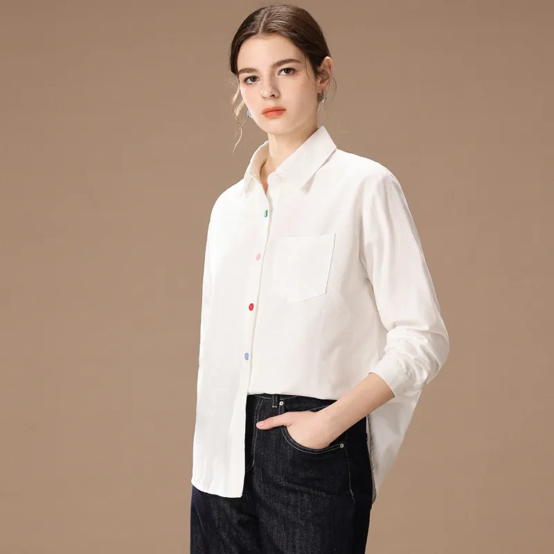 FENHONGMALI Shirt Women's White-2