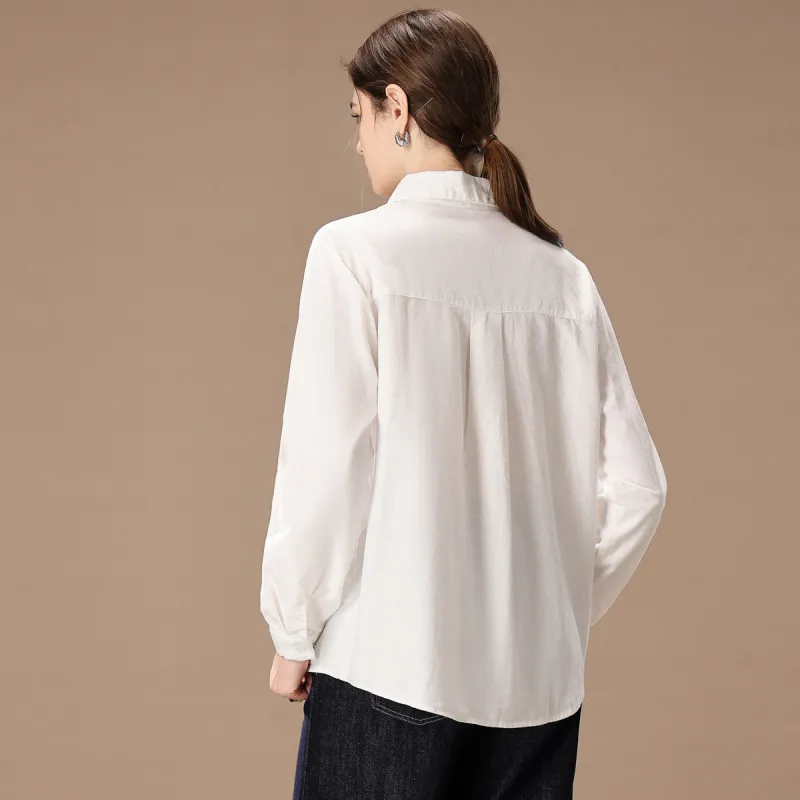 FENHONGMALI Shirt Women's White-4