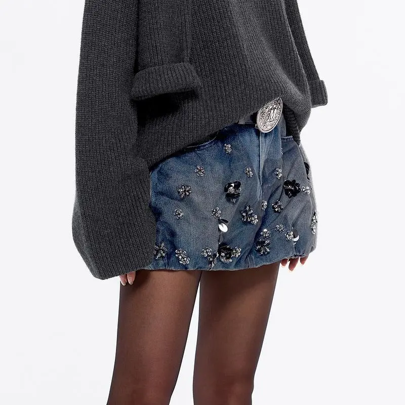 Miss Sixty Denim Short Skirts Women's Dark Blue-3