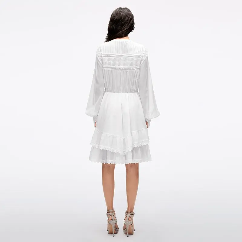 Miss Sixty Long-Sleeved Dresses Women's White-2