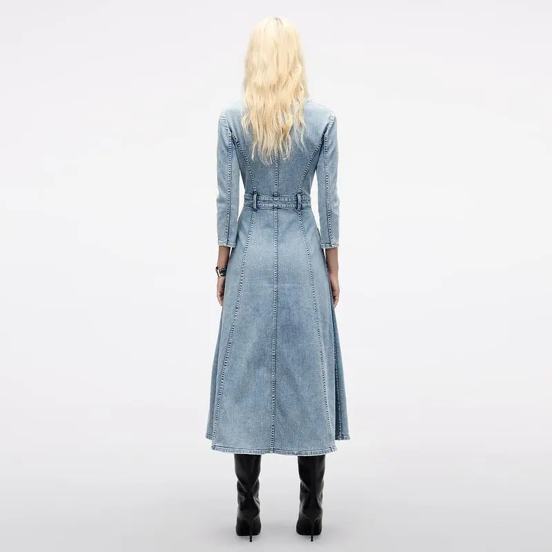 Miss Sixty Long-Sleeved Dresses Women's Light Blue-2