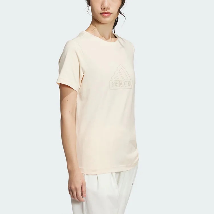 Adidas T Shirt Women's Sandy Brown-3