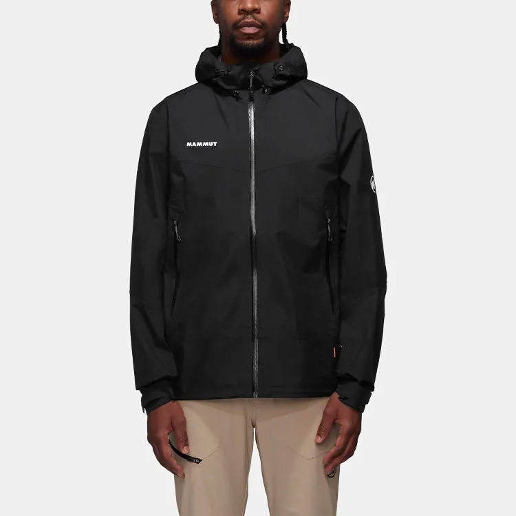 MAMMUT Convey Hiking Waterproof, Windproof, And Breathable Windbreaker Jacket Men's Black-1