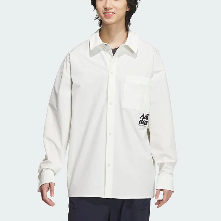Adidas SMALL LOGO SHIRT Shirt Men's Jade White-1