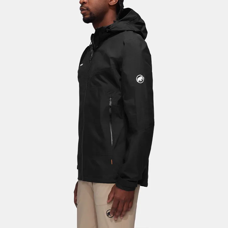 MAMMUT Convey Hiking Waterproof, Windproof, And Breathable Windbreaker Jacket Men's Black-2