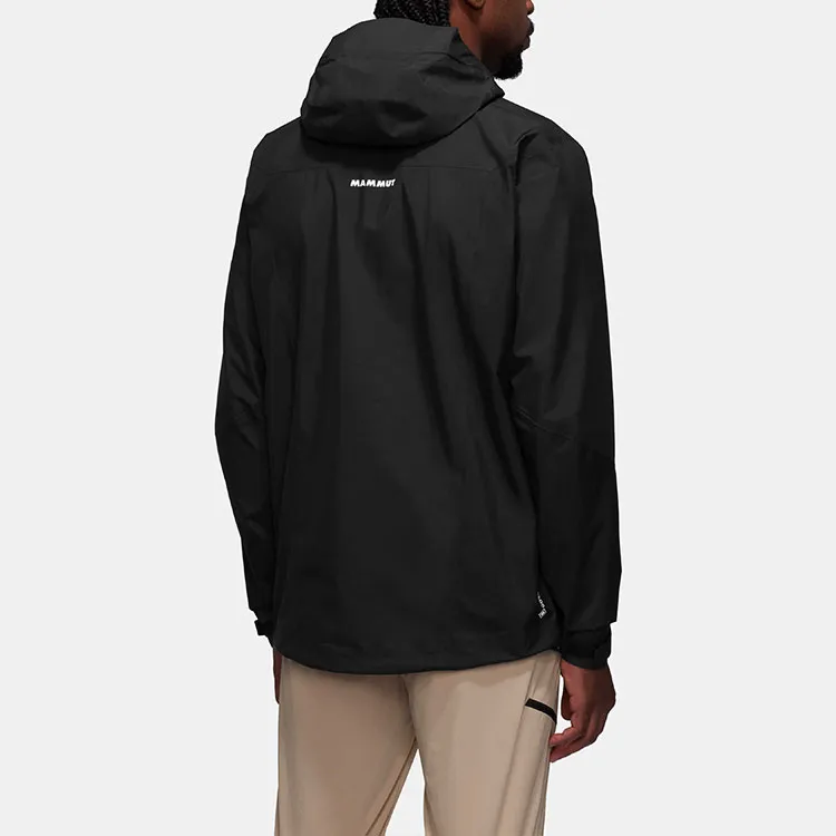 MAMMUT Convey Hiking Waterproof, Windproof, And Breathable Windbreaker Jacket Men's Black-3
