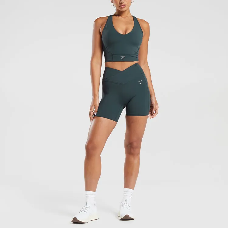 GYMSHARK CROP MESH TANK Sport Vests Women's Cyan-2