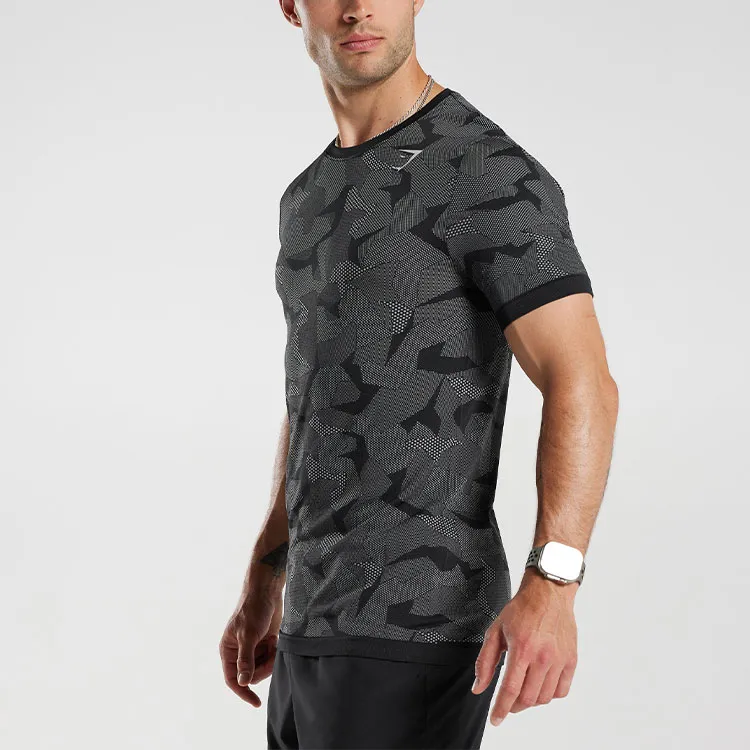 GYMSHARK SPORT SEAMLESS T SHIRT T Shirt Men's Black-2