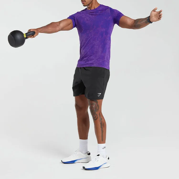 GYMSHARK WASHED SEAMLESS T-SHIRT T-Shirt Men's Purple-2
