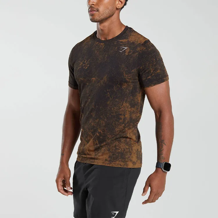 GYMSHARK WASHED SEAMLESS T-SHIRT T-Shirt Men's Black-2