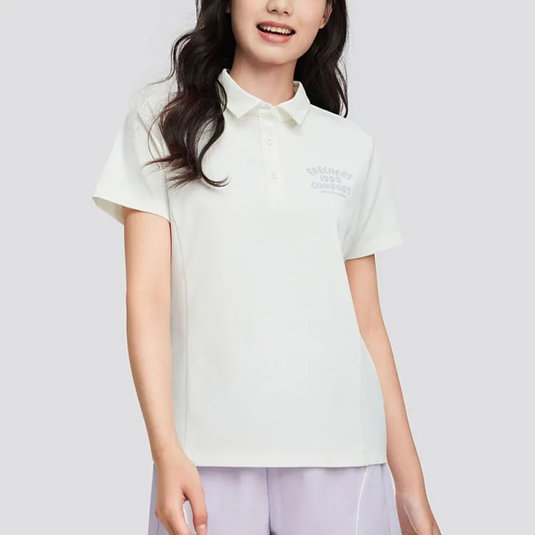 Skechers Polo Shirt Women's Marshmallow White-3
