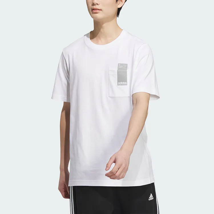 Adidas SMALL LINEAR LOGO POCKET T SHIRT-2