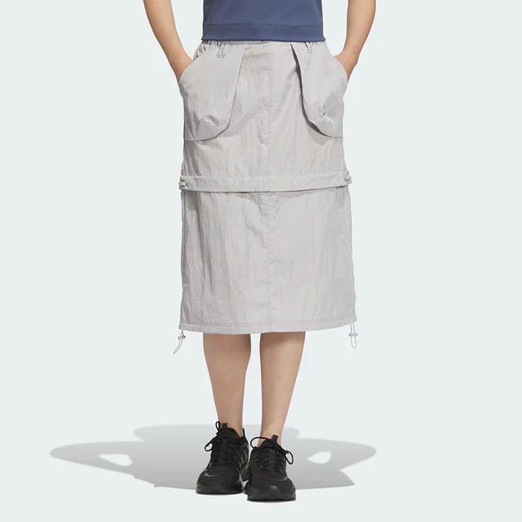 Adidas FUSTL SKIRT Casual Long Skirts Women's Light Gray-3