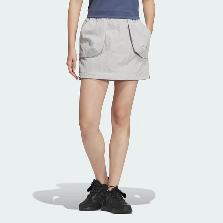 Adidas FUSTL SKIRT Casual Long Skirts Women's Light Gray-1