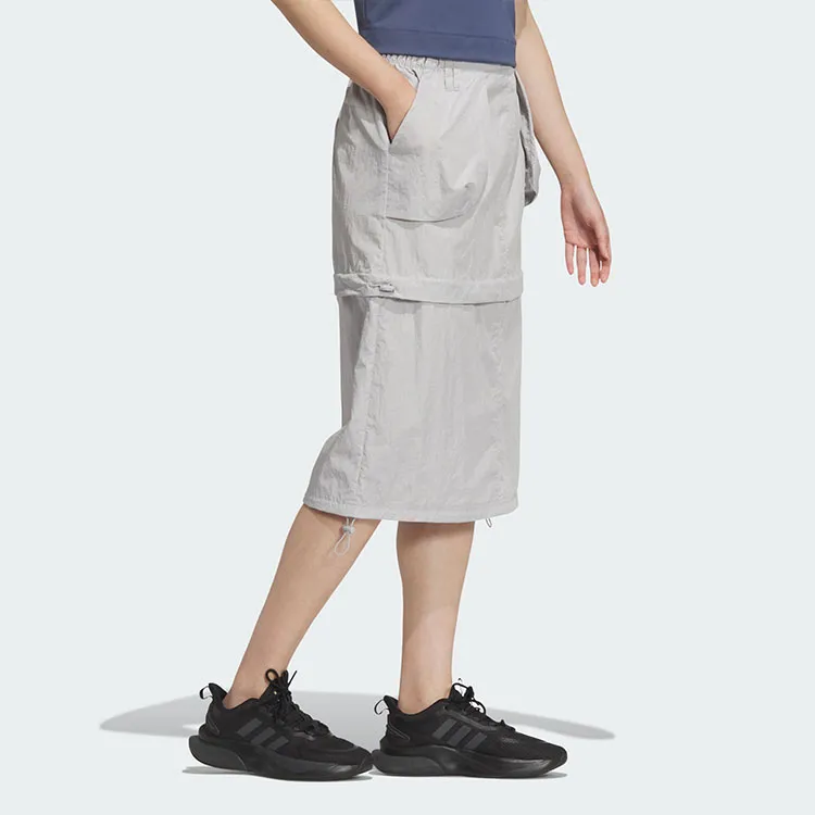 Adidas FUSTL SKIRT Casual Long Skirts Women's Light Gray-4