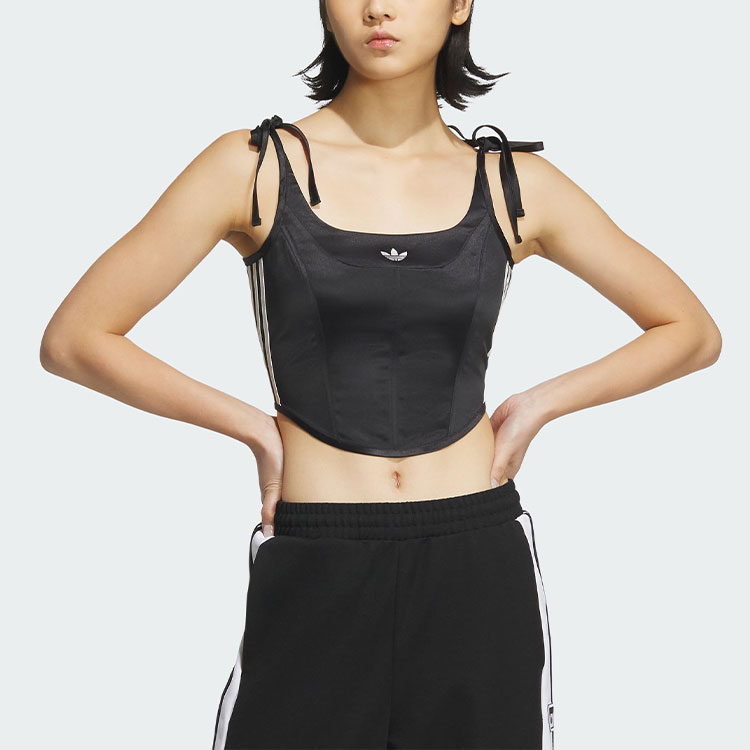 Adidas Originals 3-Stripes Camisoles Women's Black S - POIZON