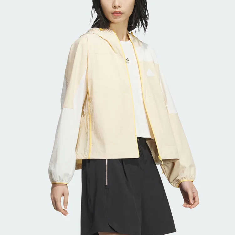 Adidas LIGHTWEIGHT COLOURBLOCK JACKET Jackets Coats Women's Sandy Brown-1