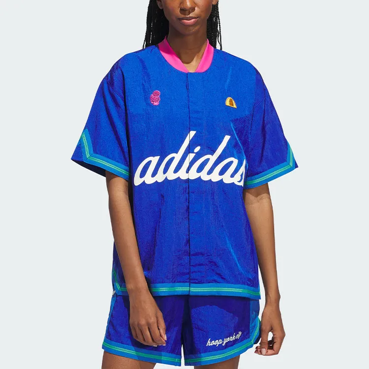 Adidas Originals HOOP YORK CITY WARM UP TOP Basketball Jersey Unisex Blue-3