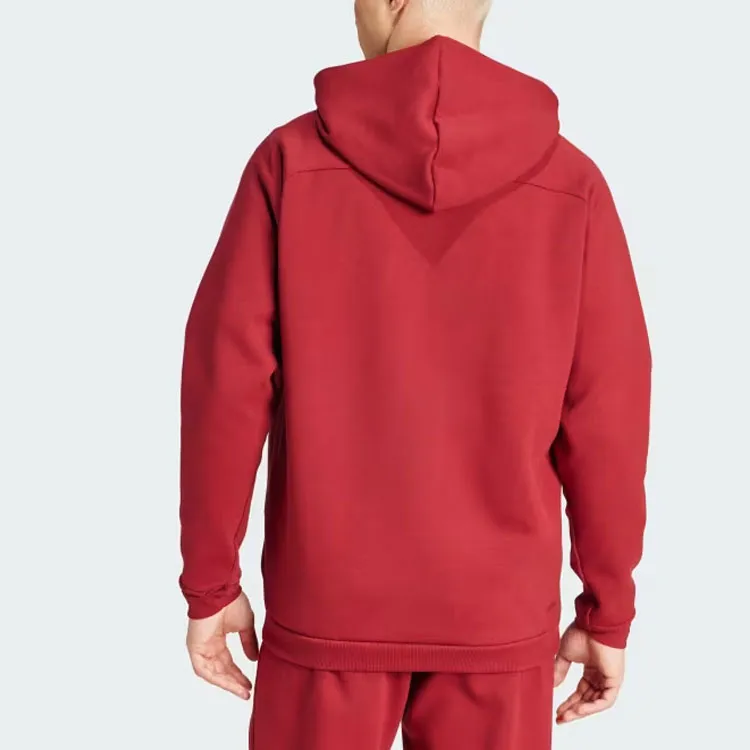 Adidas BELGIUM TRAVEL FULL-ZIP HOODIE Soccer Jerseys Men's Burgundy-3